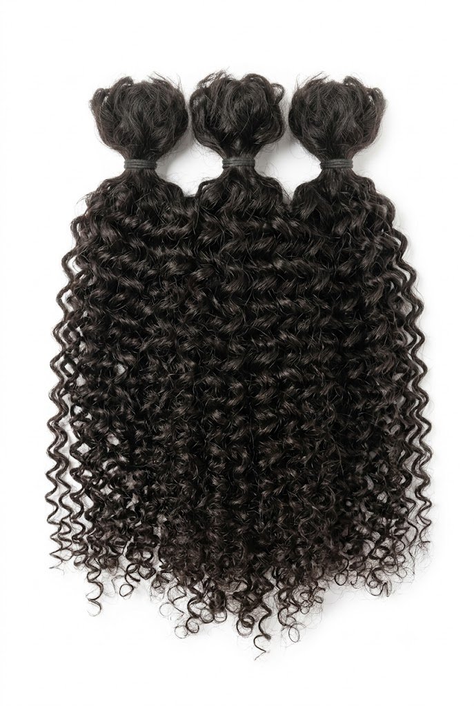 Kinky Curly Bulk Human Hair